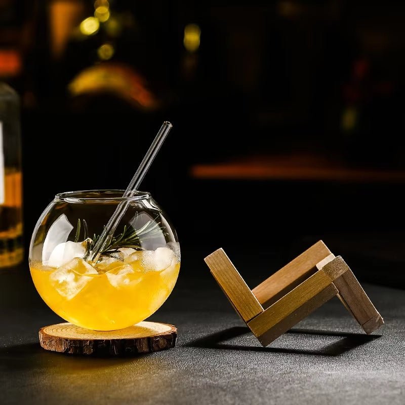The Southern Atelier – Stylish Glass Sphere with Wooden Base for Contemporary Elegance - The Southern AtelierSKU_1775450191178_319