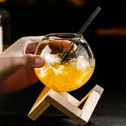 The Southern Atelier – Stylish Glass Sphere with Wooden Base for Contemporary Elegance - The Southern AtelierSKU_1775450191178_319