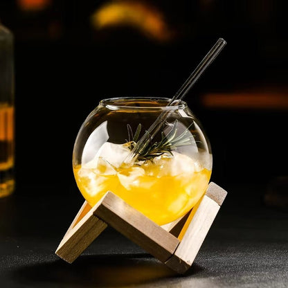 The Southern Atelier – Stylish Glass Sphere with Wooden Base for Contemporary Elegance - The Southern AtelierSKU_1775450191178_319