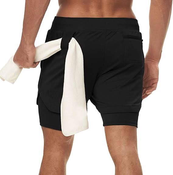 The Southern Atelier - Terek 2-in-1 Training Shorts in Ultralight 4-Way Stretch with Phone Pocket and Towel Hook - The Southern AtelierSKU_1784316699737_332