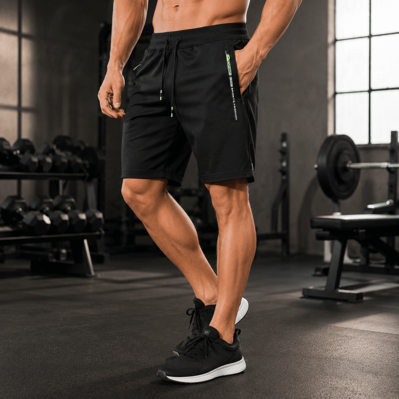 The Southern Atelier - Titan Performance Shorts in Breathable Fabric with Zip Pockets for Running and Everyday Wear - The Southern AtelierSKU_1784316681970_146