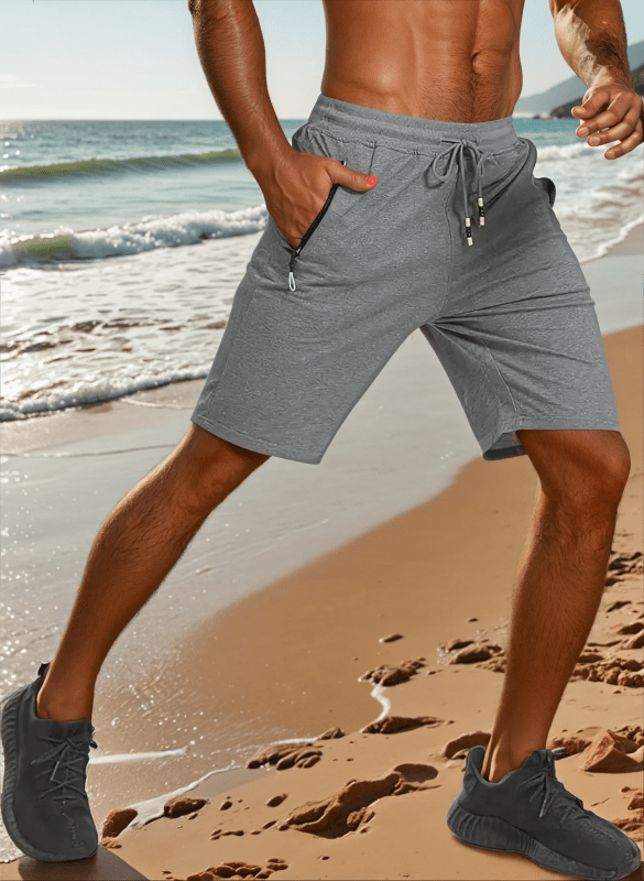 The Southern Atelier - Titan Performance Shorts in Breathable Fabric with Zip Pockets for Running and Everyday Wear - The Southern AtelierSKU_1784316681970_146