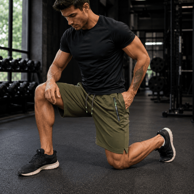 The Southern Atelier - Titan Performance Shorts in Breathable Fabric with Zip Pockets for Running and Everyday Wear - The Southern AtelierSKU_1784316681970_146