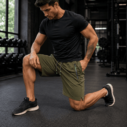 The Southern Atelier - Titan Performance Shorts in Breathable Fabric with Zip Pockets for Running and Everyday Wear - The Southern AtelierSKU_1784316681970_146