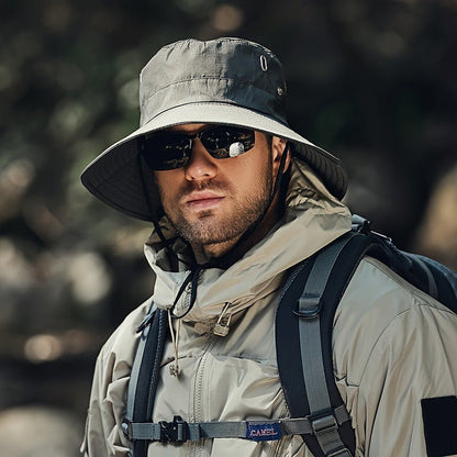 The Southern Atelier - Tom Wide-Brim Sun Hat with Chin Strap and Vented Crown for Summer Hiking, Fishing, and Camping - The Southern AtelierSKU_1786566286927_443