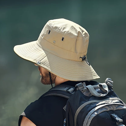 The Southern Atelier - Tom Wide-Brim Sun Hat with Chin Strap and Vented Crown for Summer Hiking, Fishing, and Camping - The Southern AtelierSKU_1786566286927_446