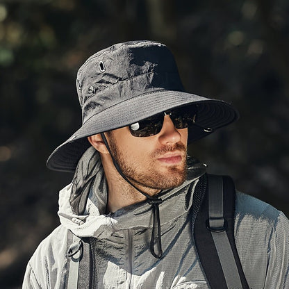 The Southern Atelier - Tom Wide-Brim Sun Hat with Chin Strap and Vented Crown for Summer Hiking, Fishing, and Camping - The Southern AtelierSKU_1786566286927_48