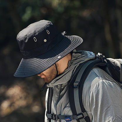 The Southern Atelier - Tom Wide-Brim Sun Hat with Chin Strap and Vented Crown for Summer Hiking, Fishing, and Camping - The Southern AtelierSKU_1786566286927_631