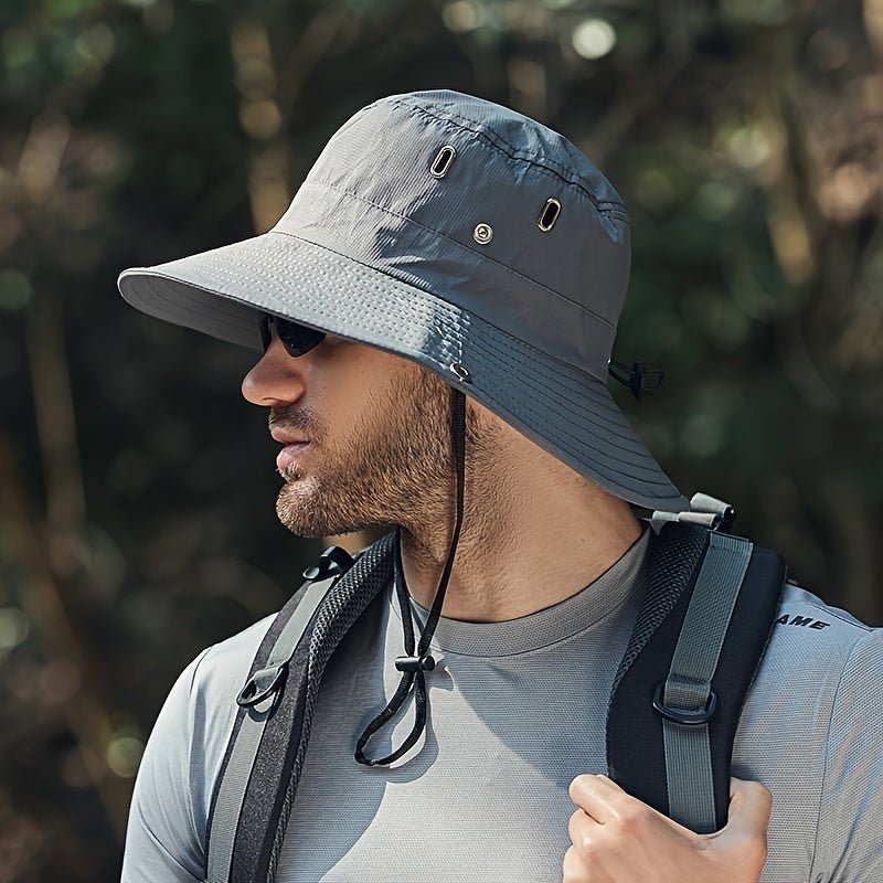 The Southern Atelier - Tom Wide-Brim Sun Hat with Chin Strap and Vented Crown for Summer Hiking, Fishing, and Camping - The Southern AtelierSKU_1786566286927_75
