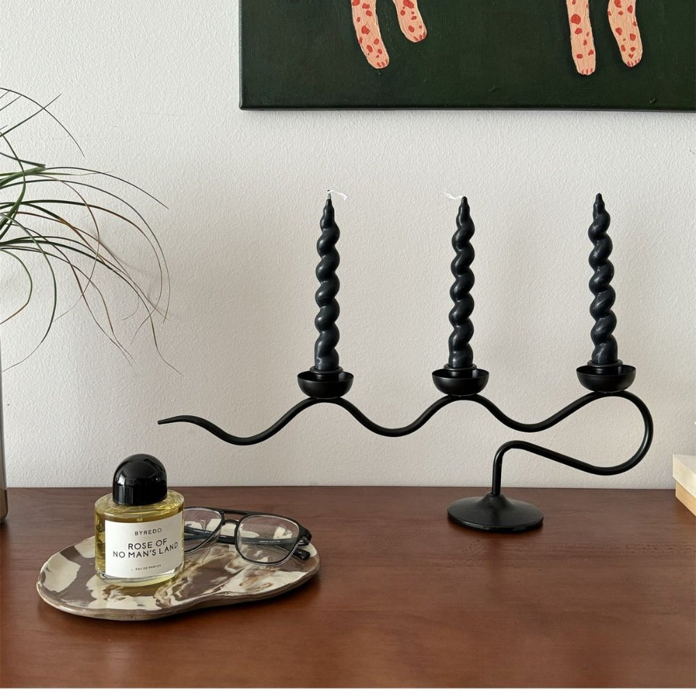 The Southern Atelier – Tri Iron Twisted Candle Holder - The Southern AtelierSKU_1754935813512_575