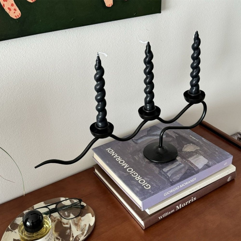 The Southern Atelier – Tri Iron Twisted Candle Holder - The Southern AtelierSKU_1754935813512_575