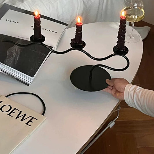The Southern Atelier – Tri Iron Twisted Candle Holder - The Southern AtelierSKU_1754935813512_575