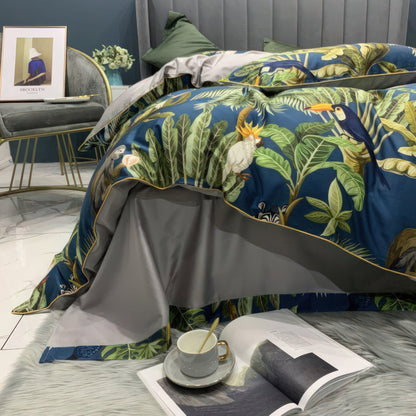 The Southern Atelier – Tropical Cotton Duvet Cover Set in Fresh Green Hues for Serene Bedrooms - The Southern AtelierSKU_1775909394206_541