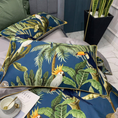 The Southern Atelier – Tropical Cotton Duvet Cover Set in Fresh Green Hues for Serene Bedrooms - The Southern AtelierSKU_1775909394206_541