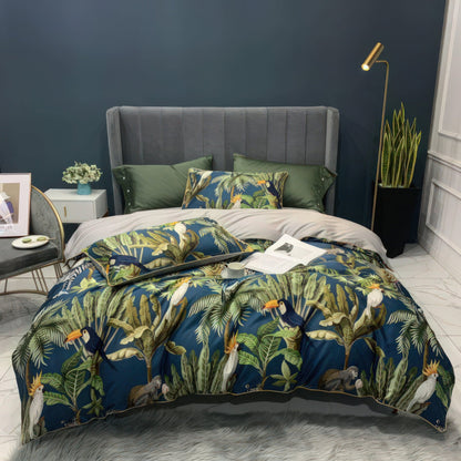 The Southern Atelier – Tropical Cotton Duvet Cover Set in Fresh Green Hues for Serene Bedrooms - The Southern AtelierSKU_1775909394206_541