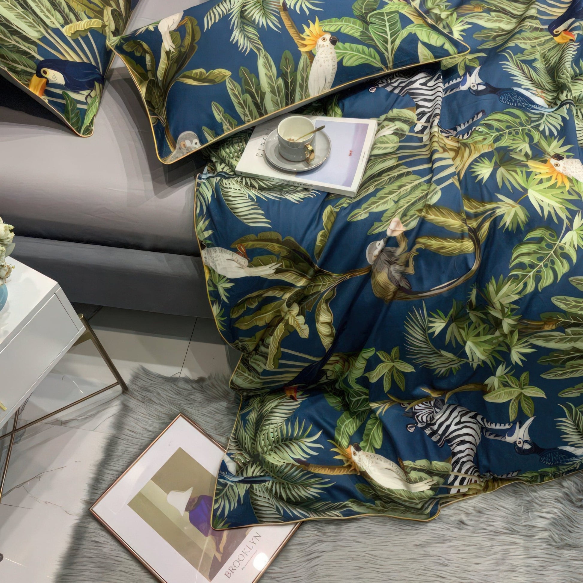 The Southern Atelier – Tropical Cotton Duvet Cover Set in Fresh Green Hues for Serene Bedrooms - The Southern AtelierSKU_1775909394206_541