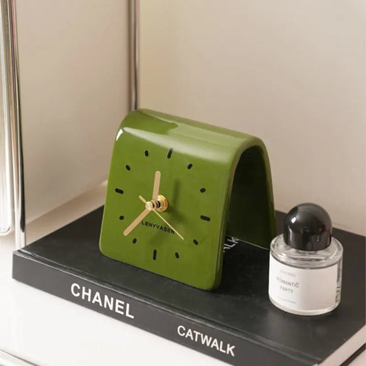 The Southern Atelier – Vintage Ceramic Desk Clock - The Southern AtelierSKU_1755802860418_356