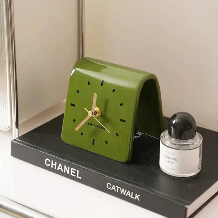 The Southern Atelier – Vintage Ceramic Desk Clock - The Southern AtelierSKU_1755802860418_356