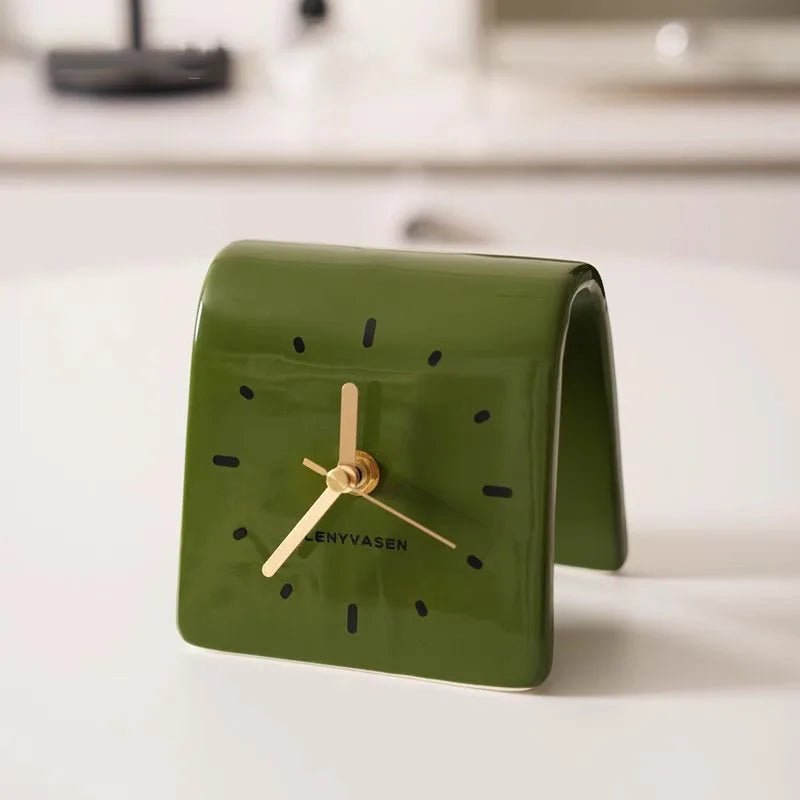 The Southern Atelier – Vintage Ceramic Desk Clock - The Southern AtelierSKU_1755802860418_892