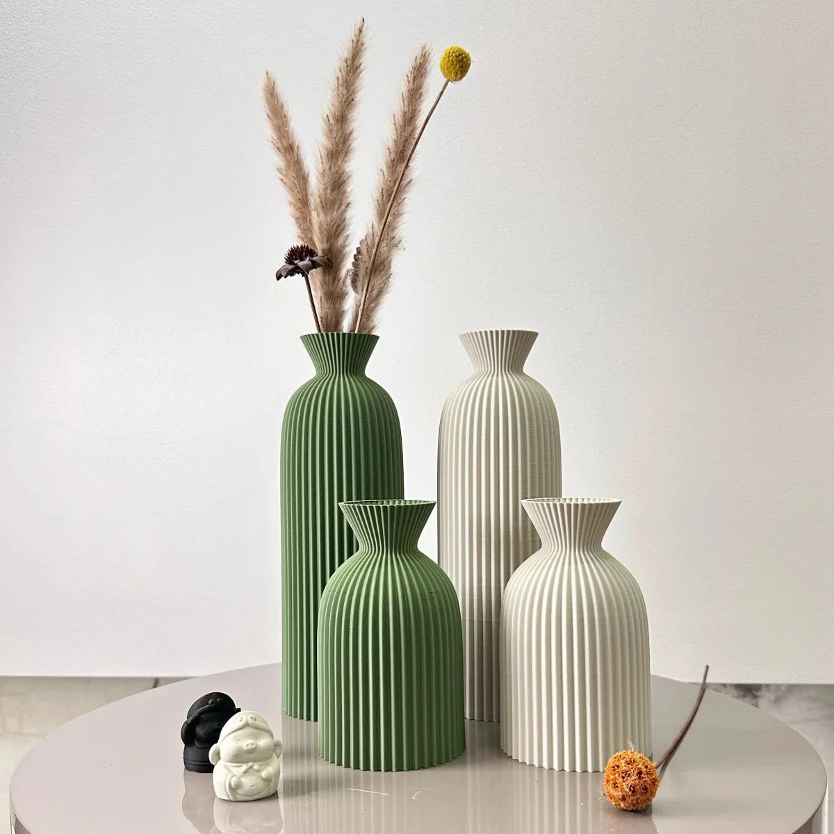 The Southern Atelier – Wavy Textured Ceramic Vases for Dried Flowers with Timeless Charm - The Southern AtelierSKU_1775450117205_58634
