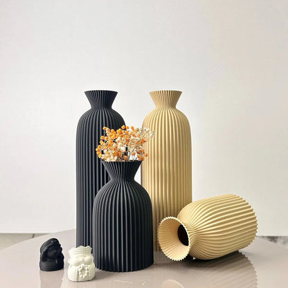The Southern Atelier – Wavy Textured Ceramic Vases for Dried Flowers with Timeless Charm - The Southern AtelierSKU_1775450117205_58634