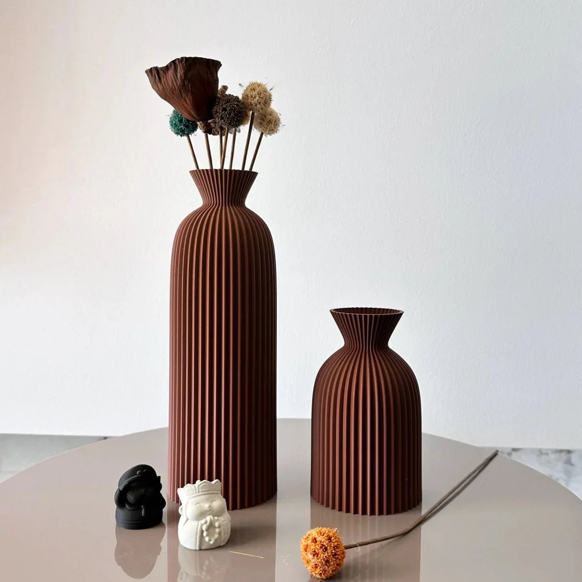 The Southern Atelier – Wavy Textured Ceramic Vases for Dried Flowers with Timeless Charm - The Southern AtelierSKU_1775450117206_43635