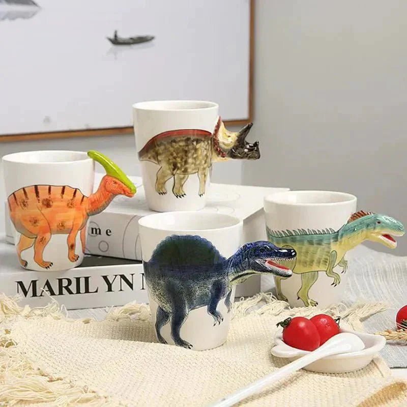 The Southern Atelier – Whimsical Hand-Painted Mug in 3D Dinosaur Design for a Cheerful Morning Vibe - The Southern AtelierSKU_1775450139103_834