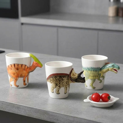 The Southern Atelier – Whimsical Hand-Painted Mug in 3D Dinosaur Design for a Cheerful Morning Vibe - The Southern AtelierSKU_1775450139103_834