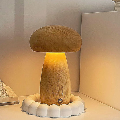 The Southern Atelier – Wooden Mushroom Lamp - The Southern AtelierSKU_1755202203340_872