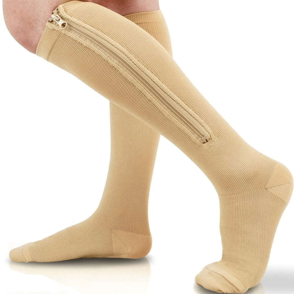 The Southern Atelier - Zippered Compression Socks for Easy On and Off with All-Day Circulation Support - The Southern AtelierSKU_1786566025260_235