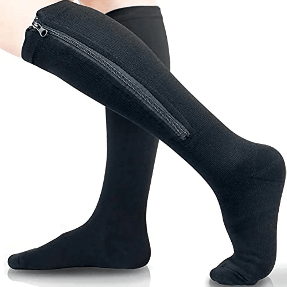 The Southern Atelier - Zippered Compression Socks for Easy On and Off with All-Day Circulation Support - The Southern AtelierSKU_1786566025260_379