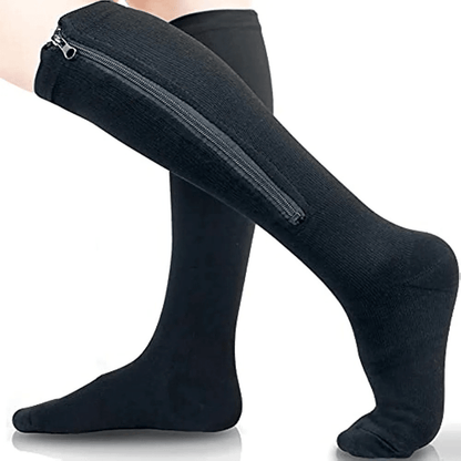 The Southern Atelier - Zippered Compression Socks for Easy On and Off with All-Day Circulation Support - The Southern AtelierSKU_1786566025260_379