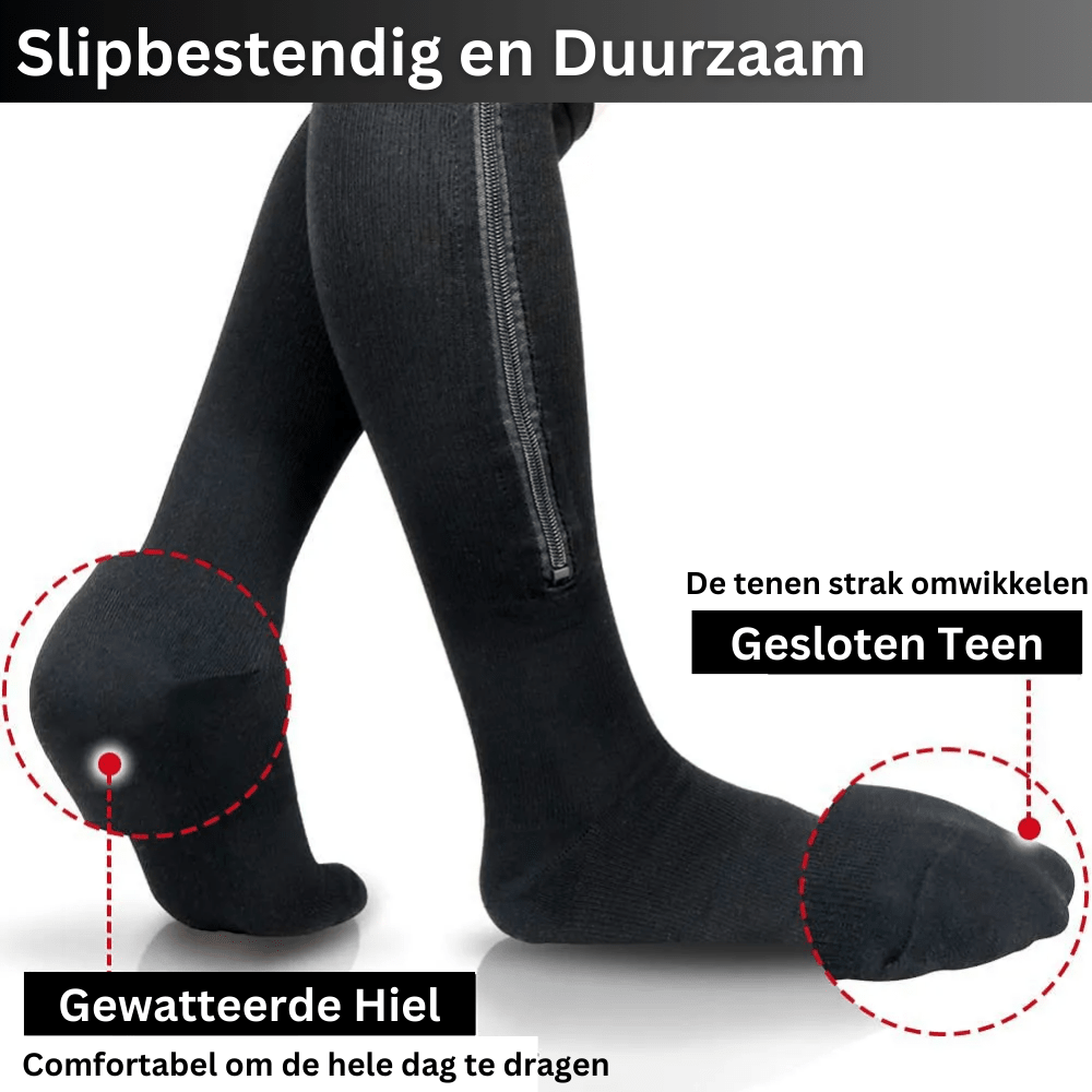 The Southern Atelier - Zippered Compression Socks for Easy On and Off with All-Day Circulation Support - The Southern AtelierSKU_1786566025260_379