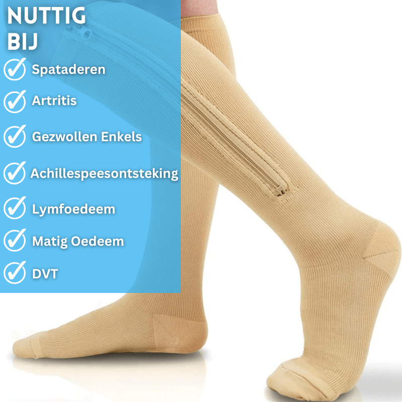 The Southern Atelier - Zippered Compression Socks for Easy On and Off with All-Day Circulation Support - The Southern AtelierSKU_1786566025260_379