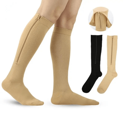 The Southern Atelier - Zippered Compression Socks for Easy On and Off with All-Day Circulation Support - The Southern AtelierSKU_1786566025260_379