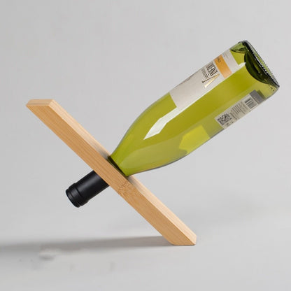 Vela Wine Bottle Holder in Sustainable Bamboo with Gravity-Defying Balance - The Southern AtelierSKU_1791063061752_590