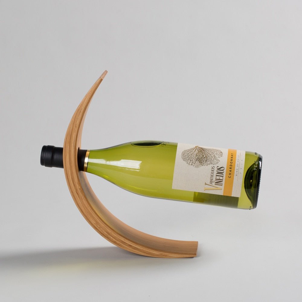 Vela Wine Bottle Holder in Sustainable Bamboo with Gravity-Defying Balance - The Southern AtelierSKU_1791063061752_650