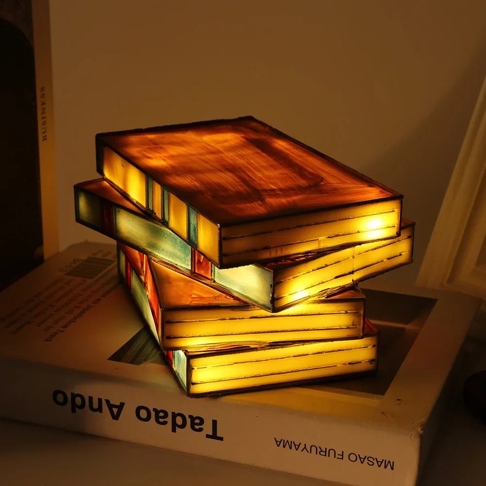 Vesper Stained-Glass-Style Night Light for Warm Bedside Lighting, Powered by 3 AA Batteries - The Southern AtelierSKU_1791063794551_239