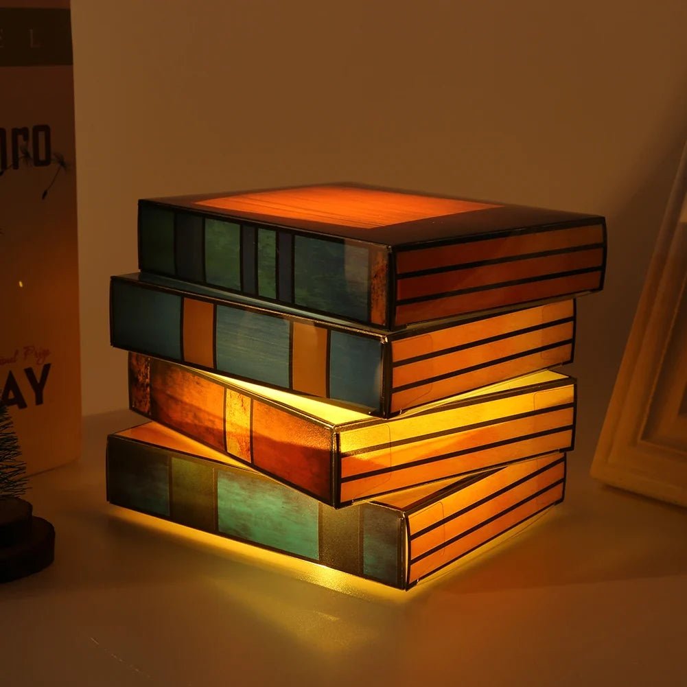 Vesper Stained-Glass-Style Night Light for Warm Bedside Lighting, Powered by 3 AA Batteries - The Southern AtelierSKU_1791063794551_239