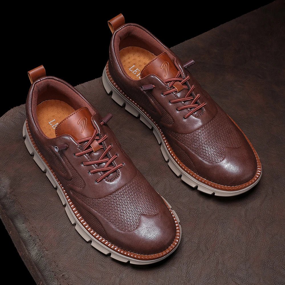 Whitman Leather Sneakers with Cushioned Insole and No-Tie Lacing for Everyday Comfort - The Southern AtelierSKU_1791064534751_707