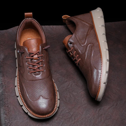 Whitman Leather Sneakers with Cushioned Insole and No-Tie Lacing for Everyday Comfort - The Southern AtelierSKU_1791064534751_707