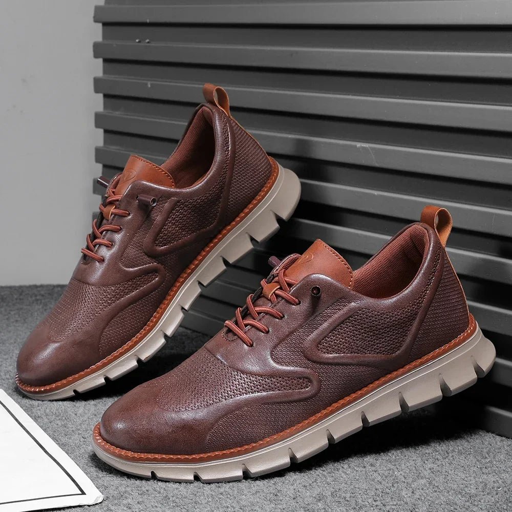 Whitman Leather Sneakers with Cushioned Insole and No-Tie Lacing for Everyday Comfort - The Southern AtelierSKU_1791064534751_707
