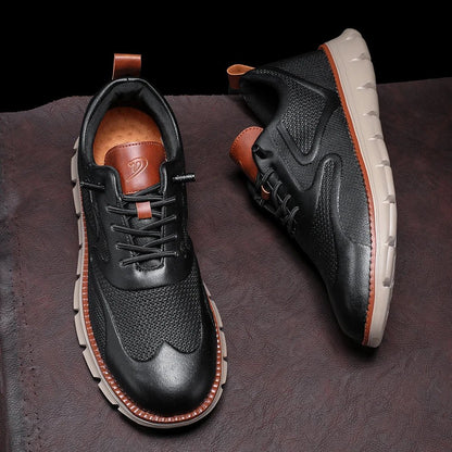 Whitman Leather Sneakers with Cushioned Insole and No-Tie Lacing for Everyday Comfort - The Southern AtelierSKU_1791064534751_981