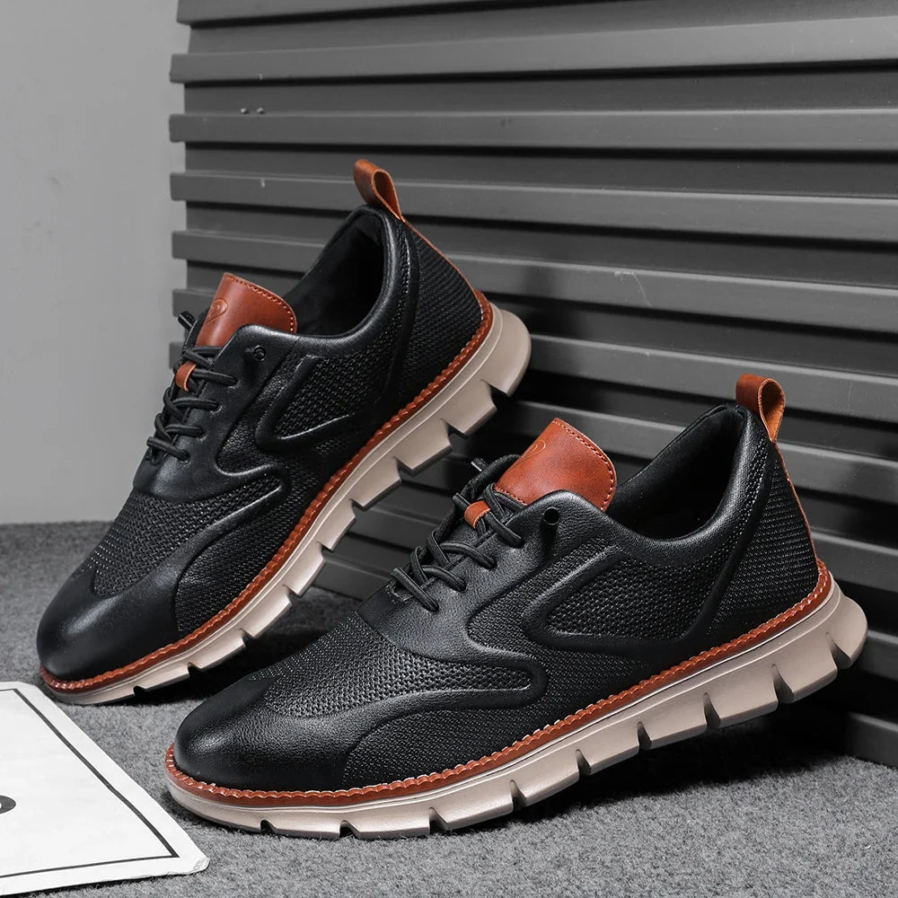 Whitman Leather Sneakers with Cushioned Insole and No-Tie Lacing for Everyday Comfort - The Southern AtelierSKU_1791064534751_981