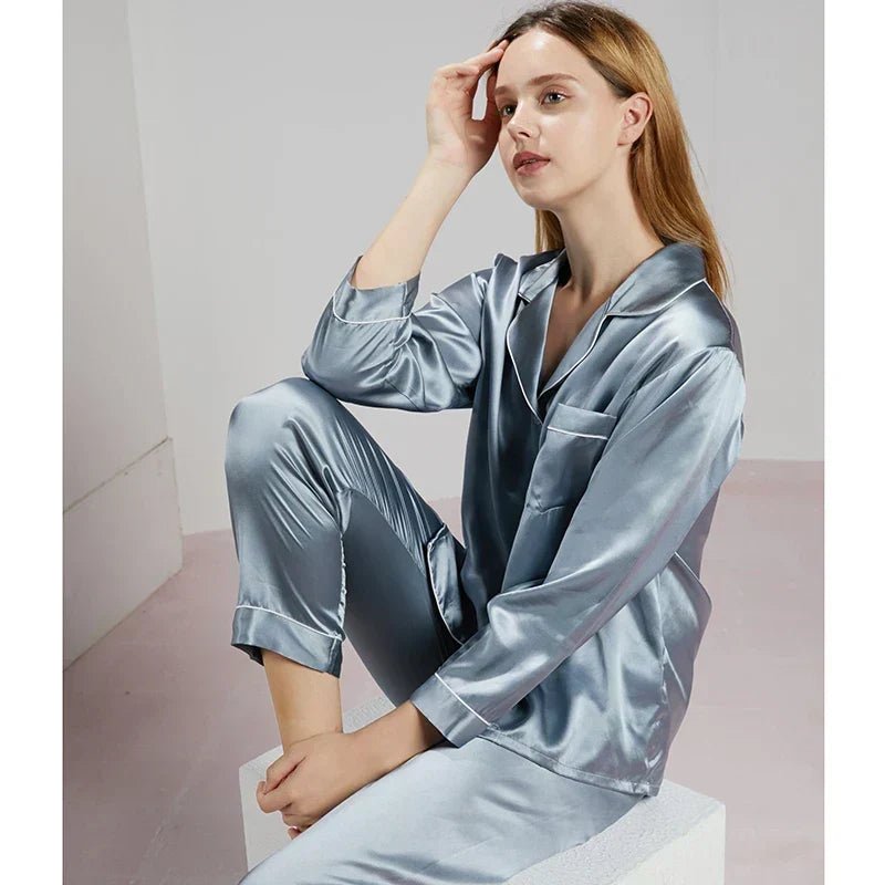 Women’s Pyjama in 100% Silk for Breathable, Temperature-Regulating Sleep - The Southern AtelierSKU_1786565855006_222