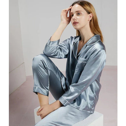 Women’s Pyjama in 100% Silk for Breathable, Temperature-Regulating Sleep - The Southern AtelierSKU_1786565855006_222