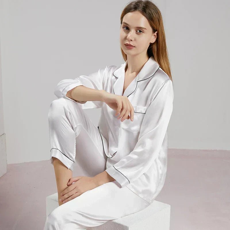 Women’s Pyjama in 100% Silk for Breathable, Temperature-Regulating Sleep - The Southern AtelierSKU_1786565855006_349