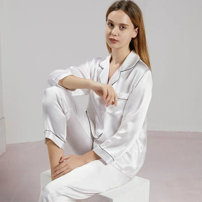 Women’s Pyjama in 100% Silk for Breathable, Temperature-Regulating Sleep - The Southern AtelierSKU_1786565855006_349