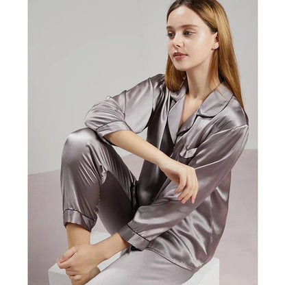 Women’s Pyjama in 100% Silk for Breathable, Temperature-Regulating Sleep - The Southern AtelierSKU_1786565855006_452