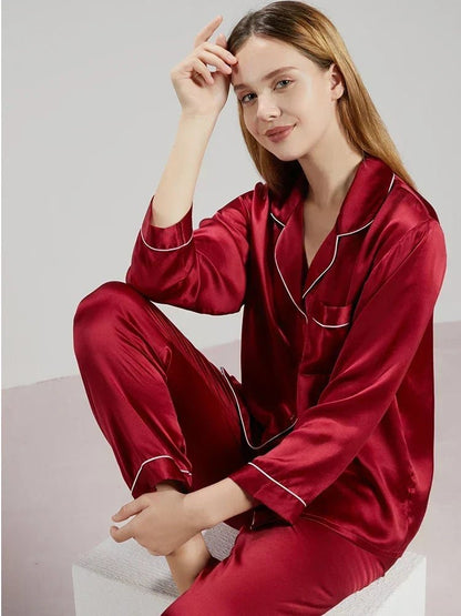 Women’s Pyjama in 100% Silk for Breathable, Temperature-Regulating Sleep - The Southern AtelierSKU_1786565855006_525